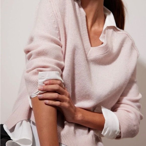 Brochu Walker Women’s V-Neck Pink Sweater Size XS - Picture 2 of 4